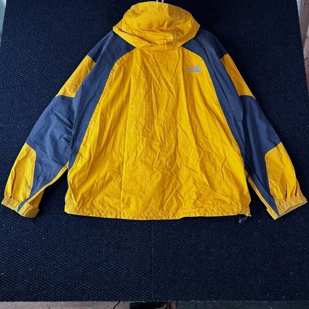 Vintage The North Face Hyvent Miller Lite Jacket Yellow Gray Full Zip XL Outdoor